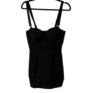 Superdown Black Corset Bodycon Adjustable Straps Mini Dress Size Small
